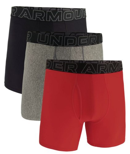 Under armour Performance Tech 6in Boxerjock 3P - black/grey/red