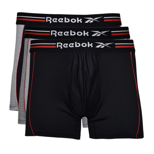 Reebok Mens Sports Trunk JARVIS 3P - black/grey marl/vector red
