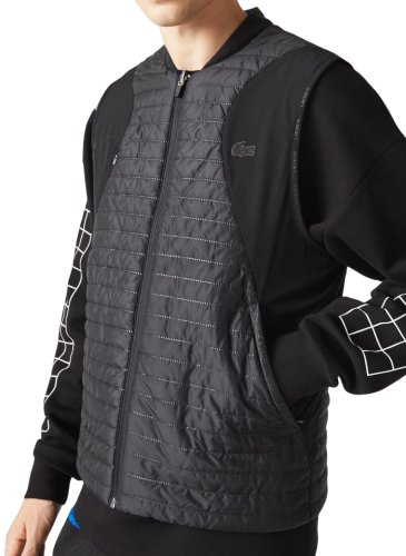 Lacoste SPORT Padded And Reversible Vest Jacket - black/blue