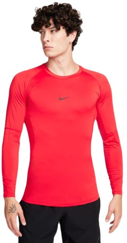 Nike Pro Dri-FIT Tight Long-Sleeve Fitness Top - university red/black
