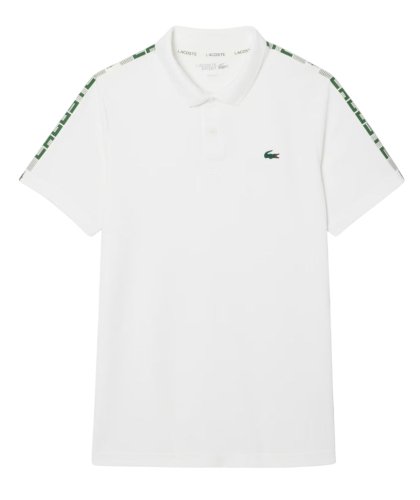 Lacoste Ultra Dry Branded Stripe Tennis - white