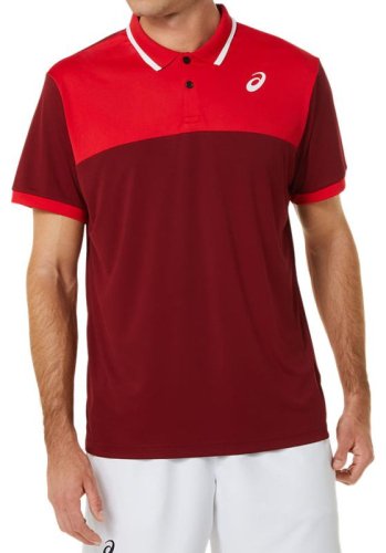 Asics Court Polo Shirt - beet juice/classic red