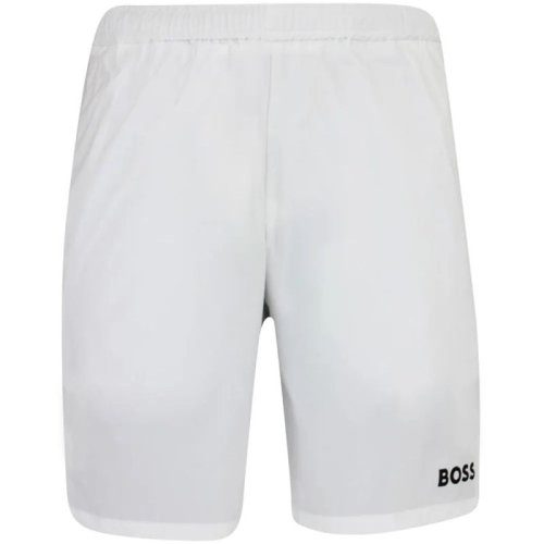 Boss x Matteo Berrettini Stretch-Poplin Shorts with Contrast Logo - white