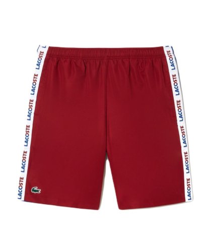 Lacoste Sportsuit Logo Stripe Tennis Shorts - bordeaux/navy blue