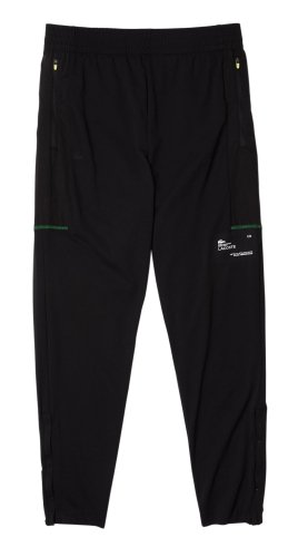 Lacoste SPORT Men Zip Pockets Tapered Tracksuit Trousers - black/white