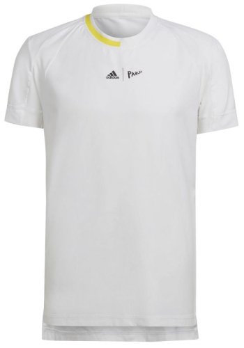 Adidas London Stretch Woven Tee - white/impact yellow