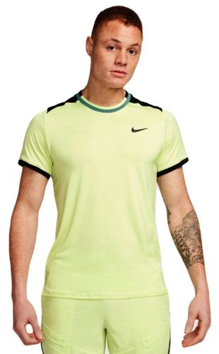 Nike Court Dri-Fit Advantage Top - light lemon twist/black/bicoastal/black