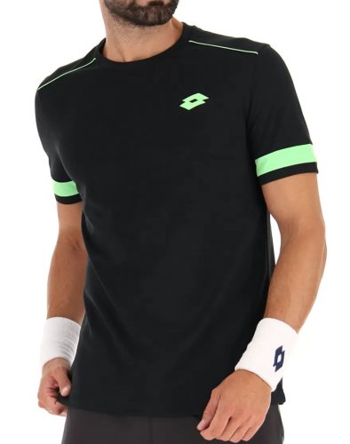 Lotto Superrapida V Tee - all black/green apple neo
