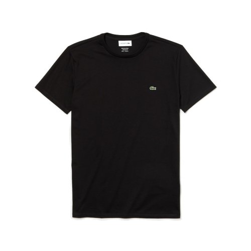 Lacoste Men's Crew Neck Pima Cotton Jersey T-shirt - black