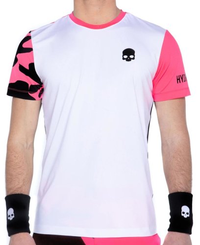 Hydrogen Tech Camo Tee - white/fuchsia fluo