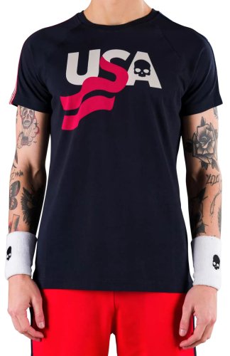Hydrogen USA Cotton Tee - blue navy