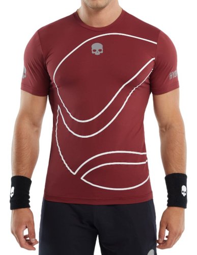 Hydrogen 3D Tennis Ball Tech T-Shirt - bordeaux