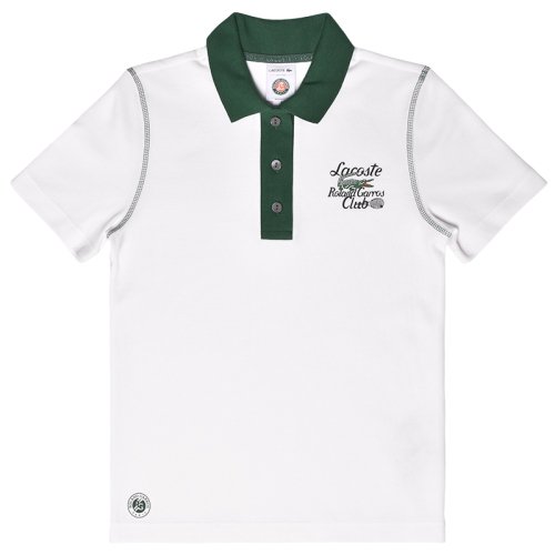 Lacoste Roland Garros Edition Cotton Pique Polo Shirt - white