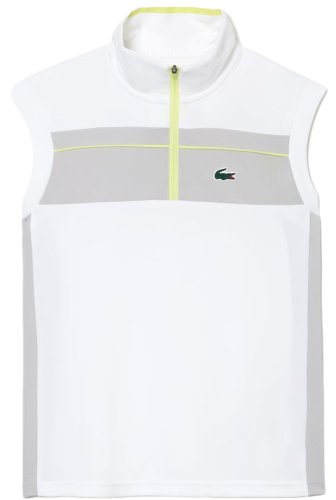 Lacoste Ripstop Piqu&eacute; Tennis Polo - white/grey