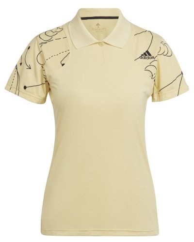 Adidas Club Tennis Graphic Polo Shirt - almost yellow
