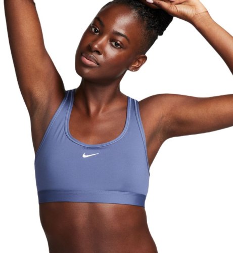 Nike Swoosh Light Support Non-Padded Sports Bra - diffused blue/white