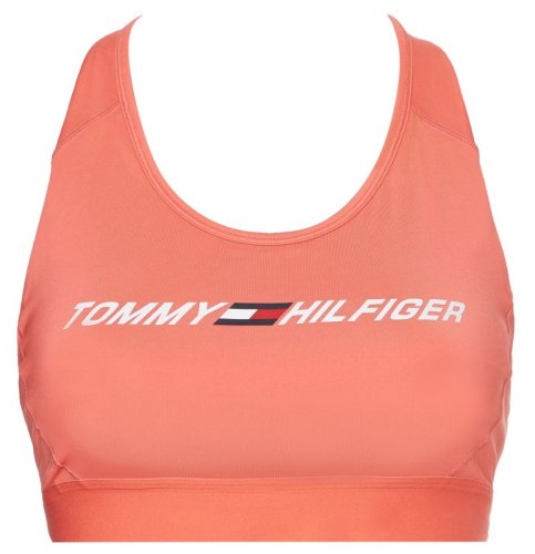 Tommy hilfiger Mid Intensity Graphic Racer Bra - crystal coral
