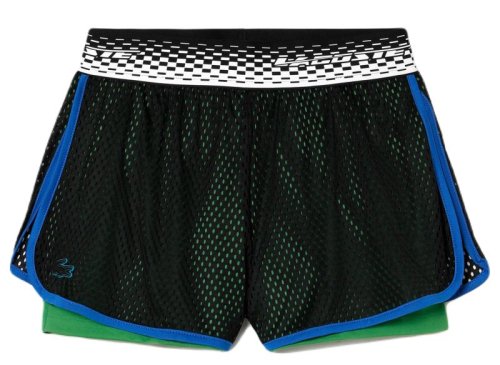 Lacoste Tennis Shorts With Built-In Undershorts - black