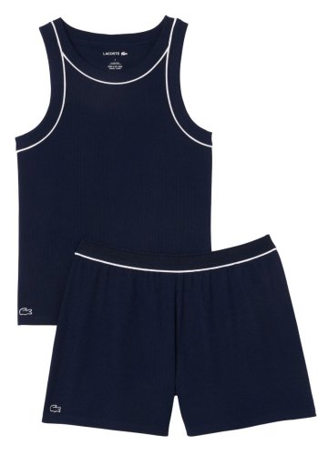 Lacoste Ribbed Cotton Pyjama Set