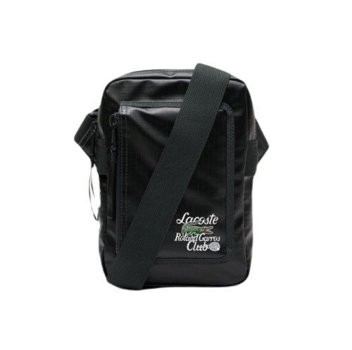 Lacoste Roland Garros Edition Contrast Print Vertical Messenger Bag - sinople
