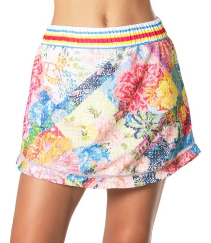 Lucky in love Novelty Print High Waist Flower On Skirt - multicolor