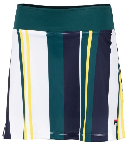 Fila Skort Elliot - white/deep teal stripe