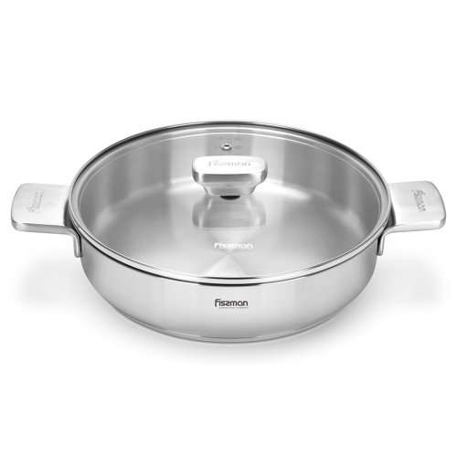 Fissman Sautējamā panna PREMIUM ONE 26x6 cm / 2.7 l ar stikla vāku (ner. tēŗ.)