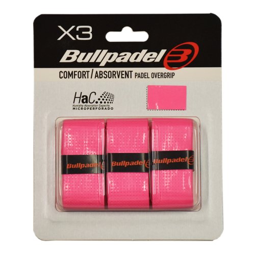 Bullpadel HaC Overgrip GB 1201 3P - rosa fluor