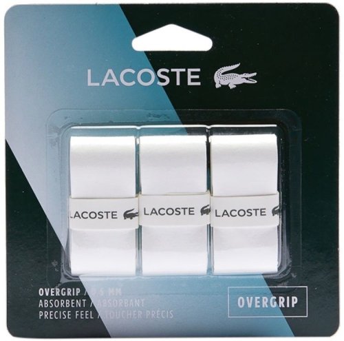 Lacoste Absorbent Overgrip 3P - white
