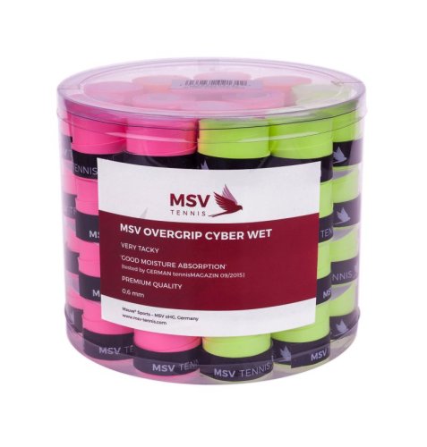 MSV Cyber Wet Overgrip neon yellow/neon orange/neon pink 60P
