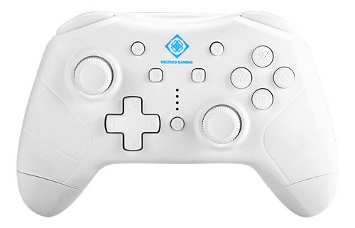 Deltaco GAMING Wireless controller with turbo button for Nintendo Switch/PC/Android| White|BT