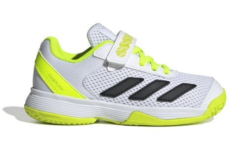 Adidas Courtflash K - cloud white/core black/lucid lemon