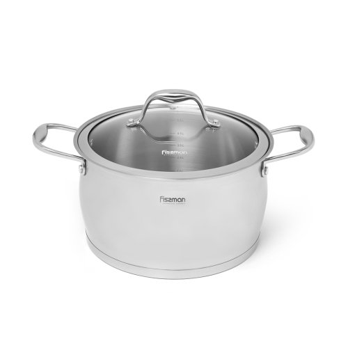 Fissman Katls MIRANDA 20x12 cm/3700 ml ar stikla vāku (nerūsējo&scaron;ais tērauds)