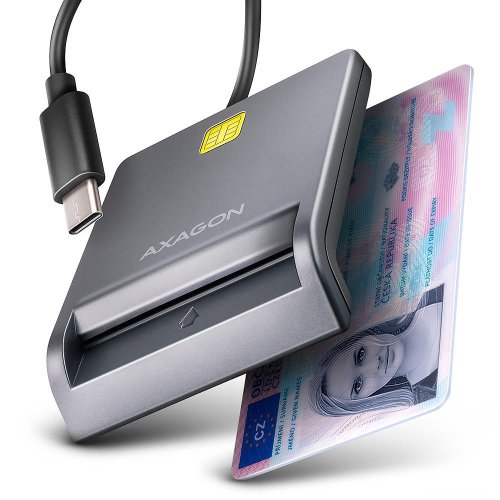 Axagon CARD READER FLAT SMARTCARD/ID/USB-C 1.3M CRE-SM3TC