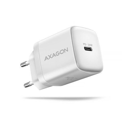 Axagon MOBILE CHARGER WALL USB-C 20W/1PORT WHITE ACU-PD20W