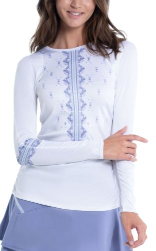 Lucky in love All About Ikat Sport Long Sleeve Top - shadow