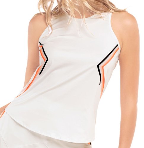 Lucky in love Animal Instinct All The Stripe Angles Tank - white