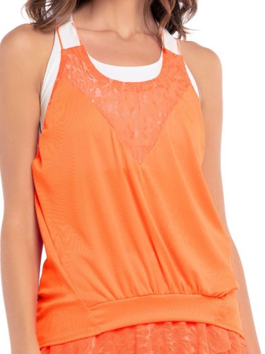 Lucky in love Animal Instinct Get It Stripe Bralette Tank - orange glow