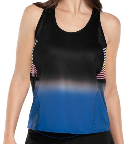 Lucky in love Neon Lights Glow Up Tank - electric blue