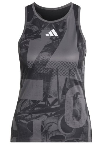 Adidas Club Graphic Tank - grey five/black/carbon