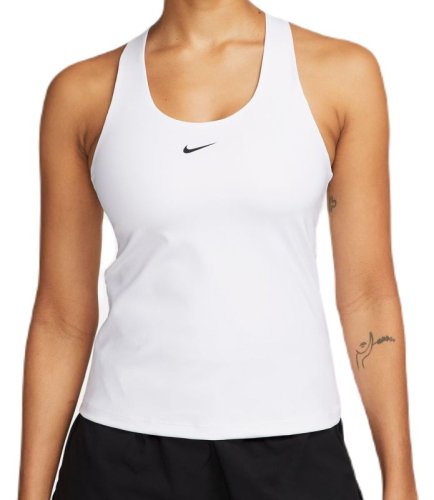 Nike Dri-Fit Swoosh Bra Tank - white/stone mauve/black