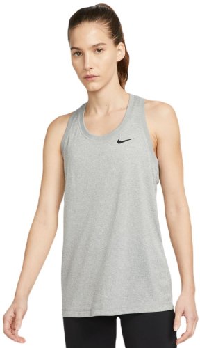 Nike Dri-Fit Racerback Tank - tumbled grey/silver/black