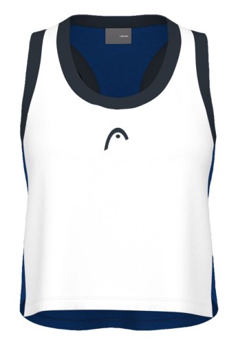 Head Play Crop Top - white/royal