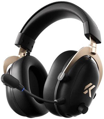 Mchose V9 Turbo Magnetic Wireless Earphones | 2.4G, BT, TYPE-C | Black Gold