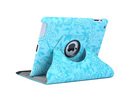 Apple iPad 2/3/4 Azul Flores 360 Diamond Blue Case Cover Stand maks