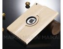Apple iPad 5 Air Premium Leather Vintage Rotating Smart Case Cover Stand Cream White maks