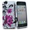 Apple iPhone 5 white rose floral design silicone case cover bumper maks
