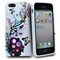 Apple iPhone 5 white butterfly floral pattern design silicone case cover bumper maks