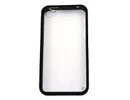 Apple iPhone 4/4S Clear Hard Coating Cover Back Case Bumper clear black maks