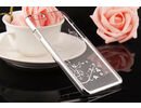 Apple iPhone 6/6S 4.7 Silver Butterfly Stylish Clear Crystal Diamond Transparent Back Hard Case Cover maks vāciņš